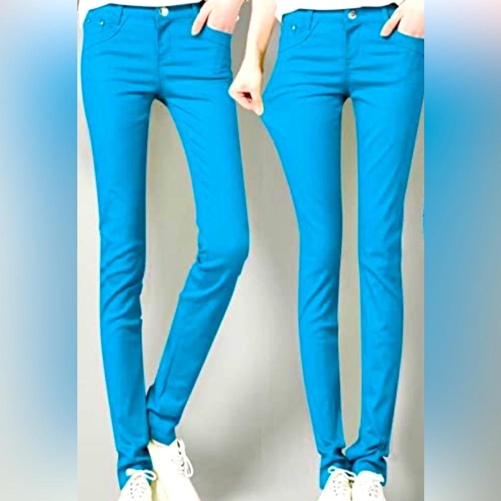 Anole Junior size 13 Turquoise Skinny Jeans
